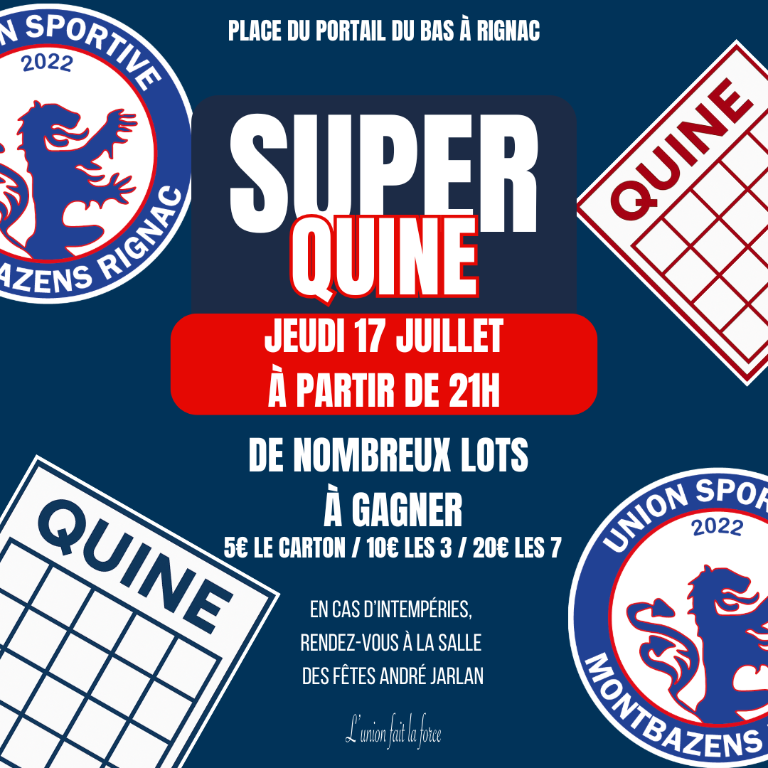 You are currently viewing Super Quine d’été à Rignac : rendez-vous les 17 juillet et 7 août !