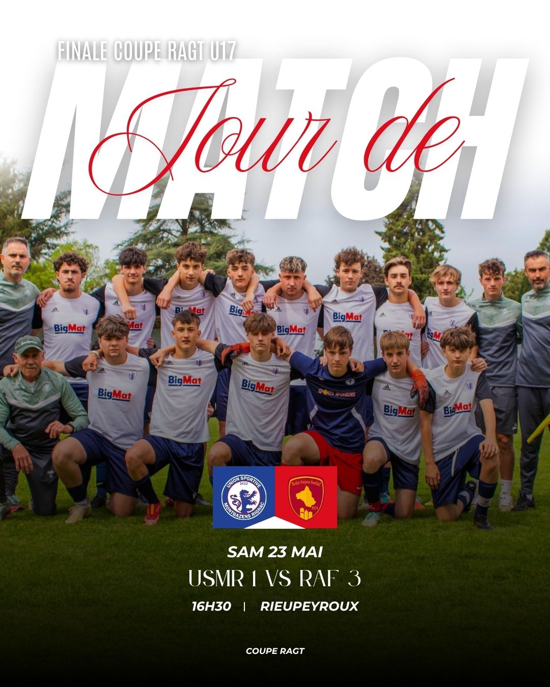 You are currently viewing 36e Tournoi, Finale Coupe RAGT et Portes Ouvertes : un week-end qui appartient à l&rsquo;USMR !